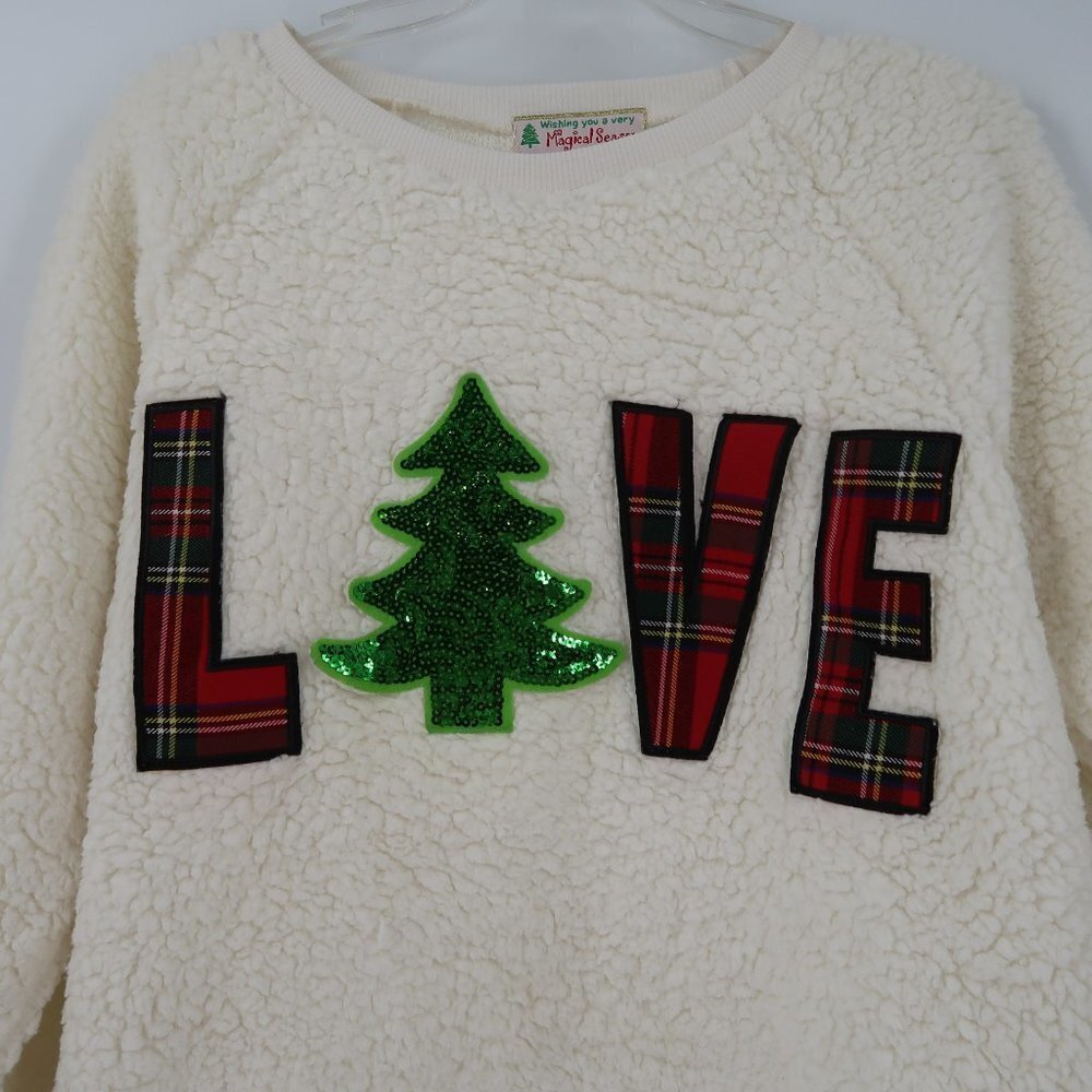 Magical Season Love Sequin Christmas Tree Sweater Medium